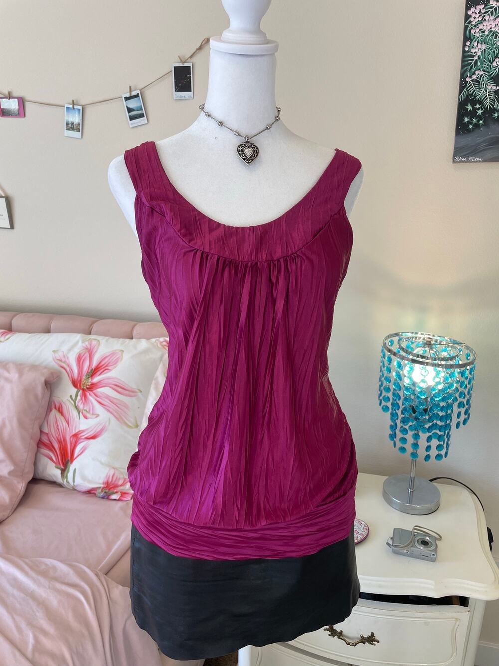 pink vintage iz byer tank top